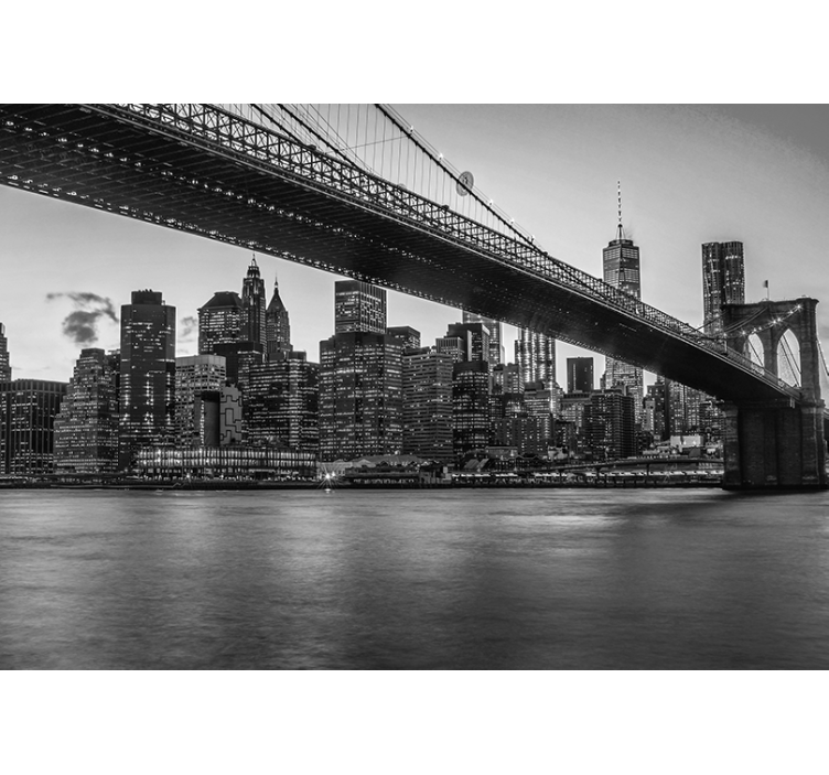 Fotobehang new york brooklyn bridge stadslandschap - TenStickers