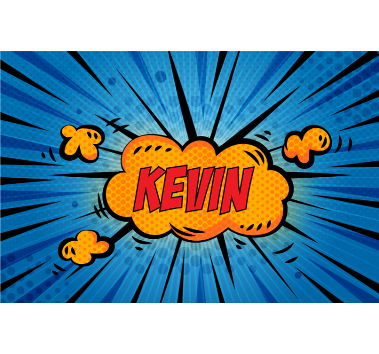 Dynamische typografie-uitbarsting fotobehang tekst - TenStickers