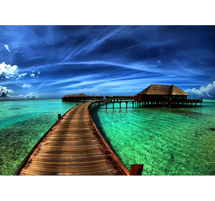 Tropische oceaan scène fotobehang natuur - TenStickers