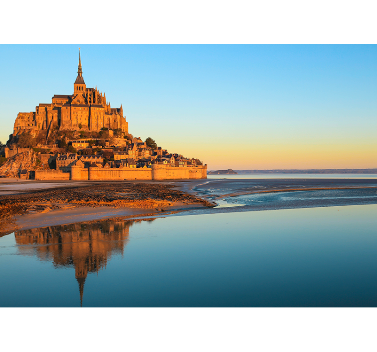 Mont saint michel fotobehang stad - TenStickers