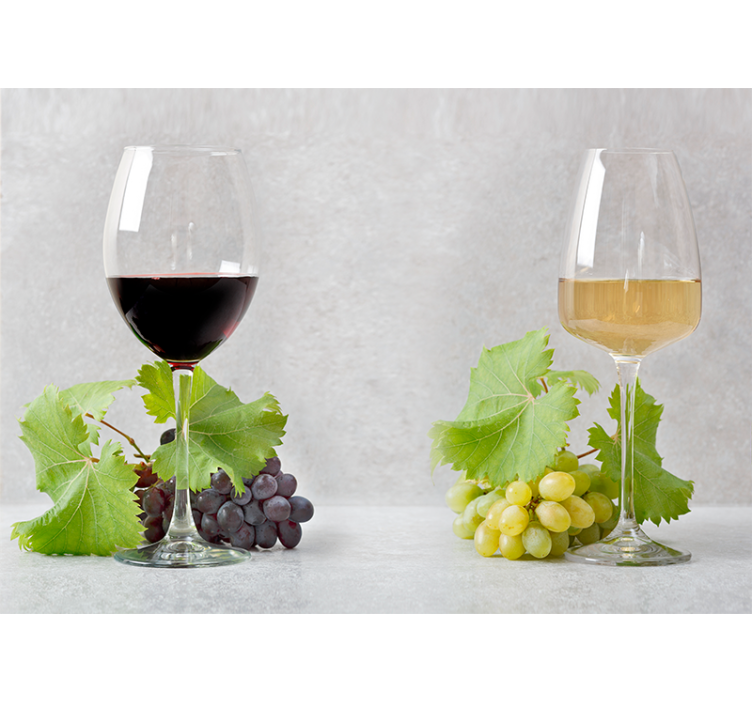 Fotobehang muziek druiven en wijn - TenStickers