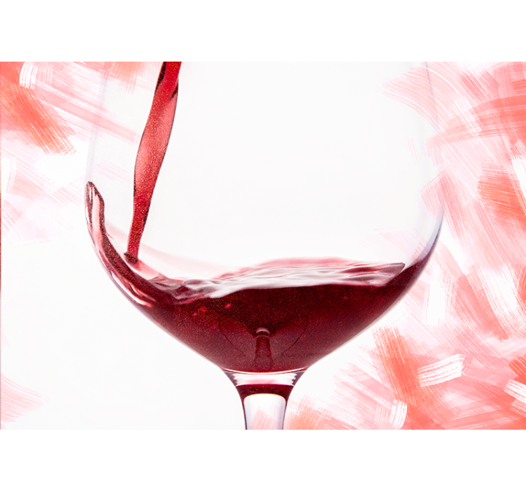 Foto behang liefde wijnglas spetter - TenStickers