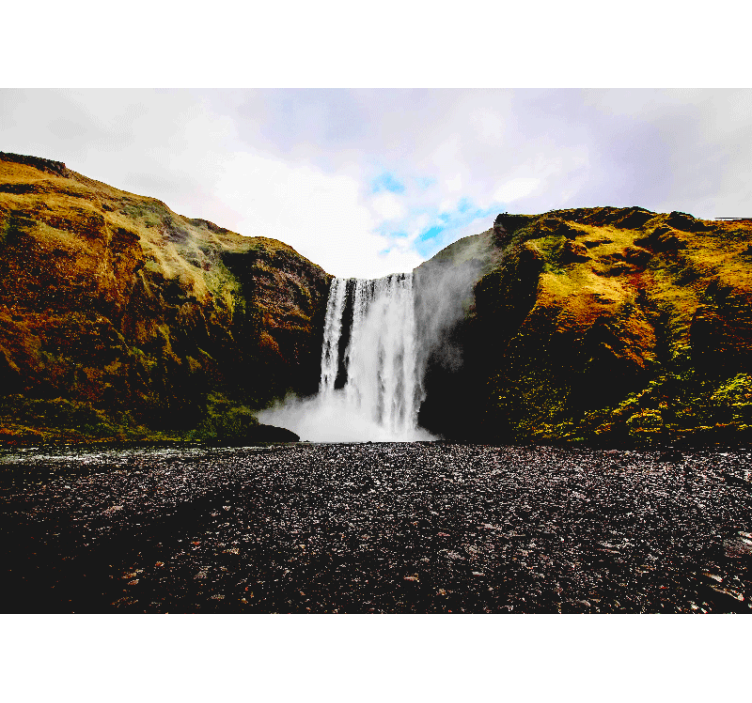 Majestueuze watervalscène foto behang waterval - TenStickers