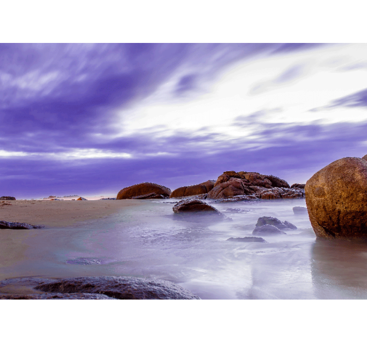 Fotobehang bergen rocky beach landschap - TenStickers