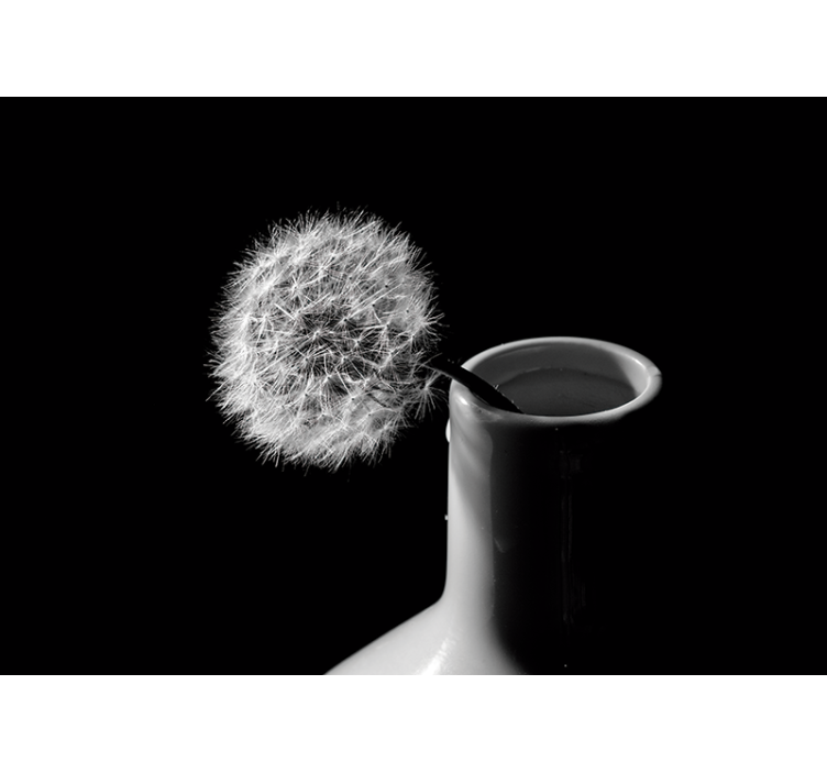 Fotobehang paardenbloem in vaas - TenStickers