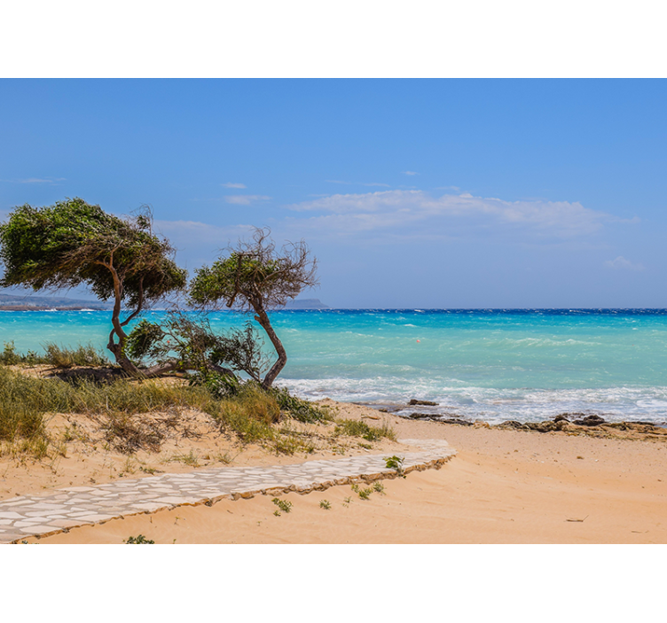 Serene scène pad fotobehang zee - TenStickers