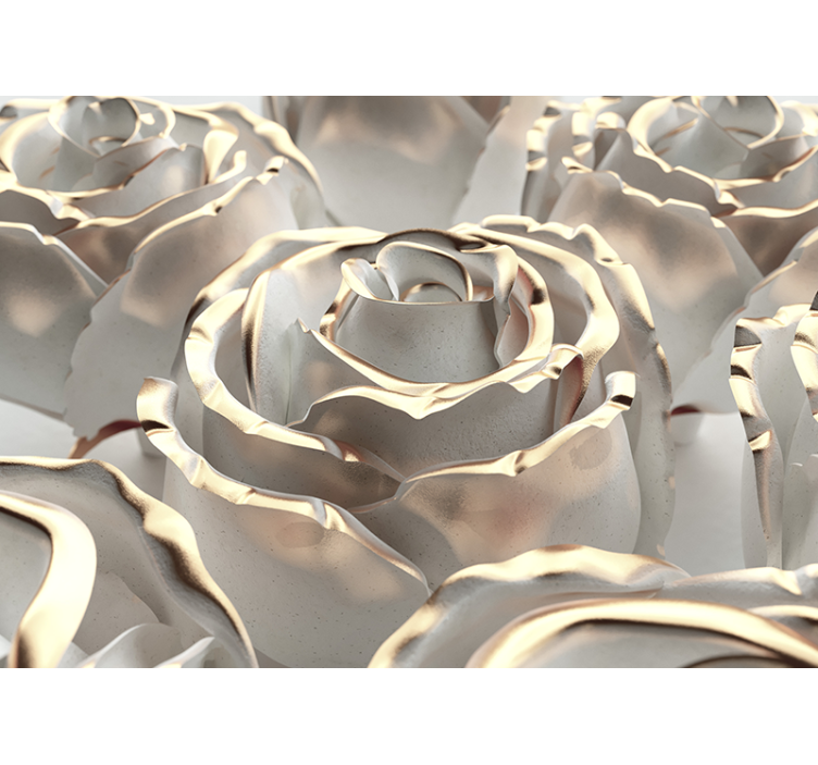 Elegante rozenformatie foto behang rozen - TenStickers