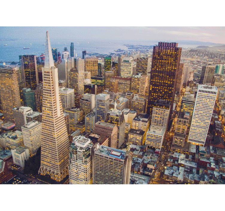 Fotobehang stad san francisco skyline - TenStickers