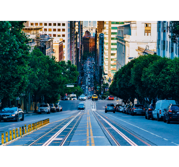 Fotobehang stad urban straatbeeld - TenStickers