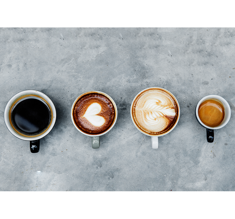 Fotobehang muziek coffee art collectie - TenStickers