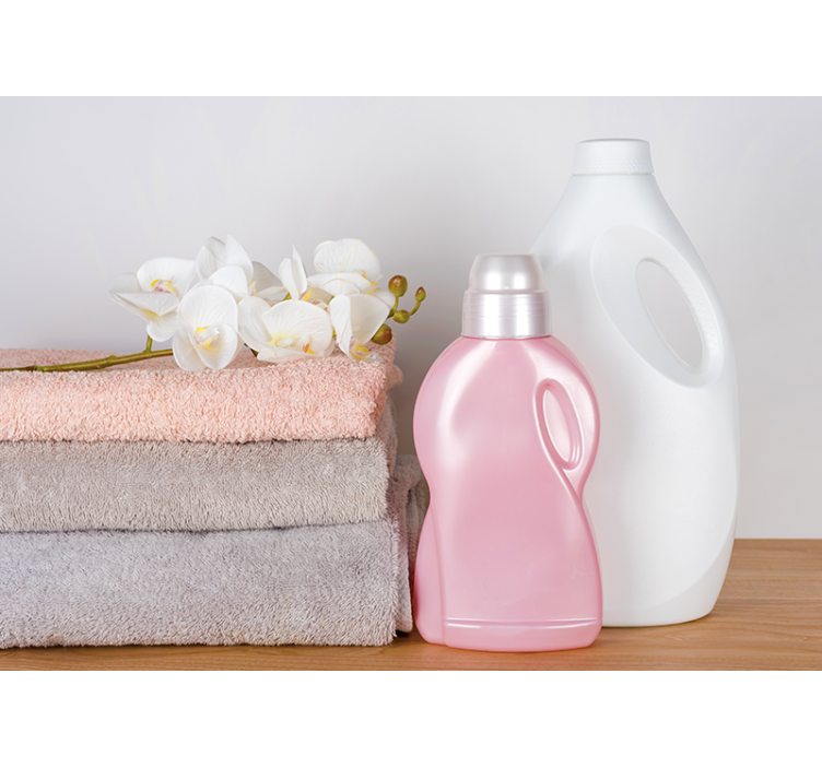 Zachte handdoeken arrangement fotobehang badkamer - TenStickers