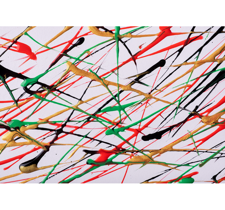 Abstract fotobehang energieke penseelstreken - TenStickers