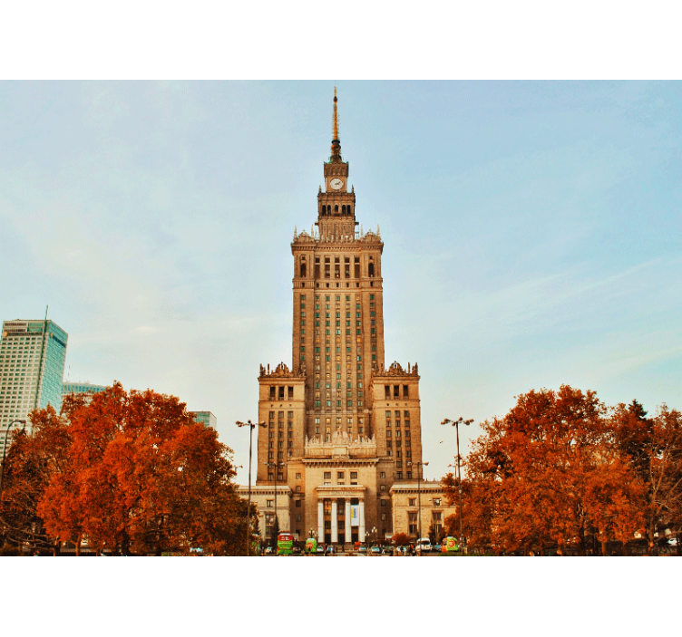 Fotobehang stad paleis van cultuur - TenStickers
