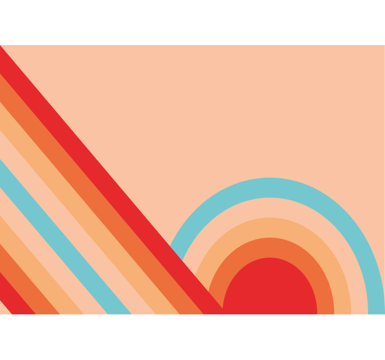 Fotobehang patronen retro geometrische patronen - TenStickers