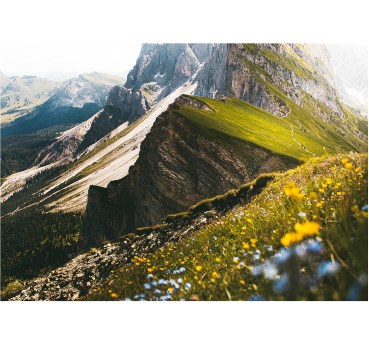 Fototapet landschap bergachtig terrein - TenStickers