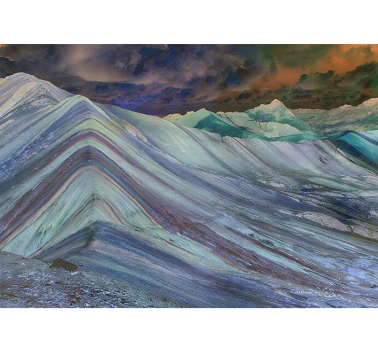 Fototapet landschap bergachtig terrein vorming - TenStickers