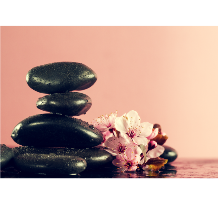 Zen fotobehang kiezelrust - TenStickers