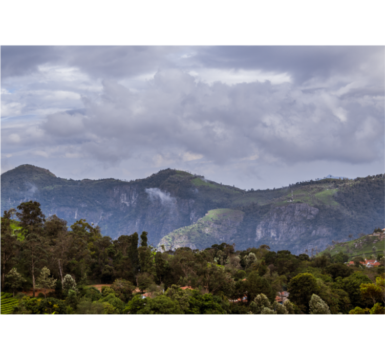 Fototapet landschap serene bergzicht - TenStickers