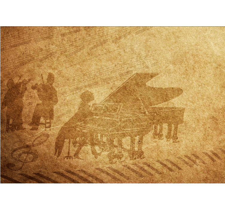 Fotobehang muziek pianoconcert scène - TenStickers