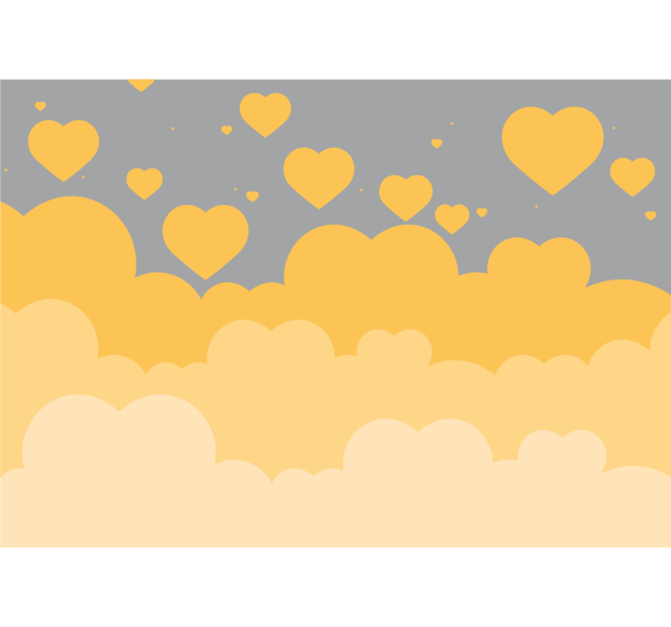 Zwevende hartpatronen foto behang liefde - TenStickers