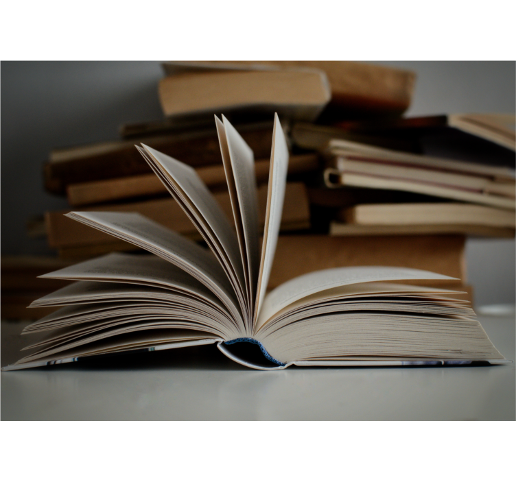 Fotobehang tekst open boek scène - TenStickers