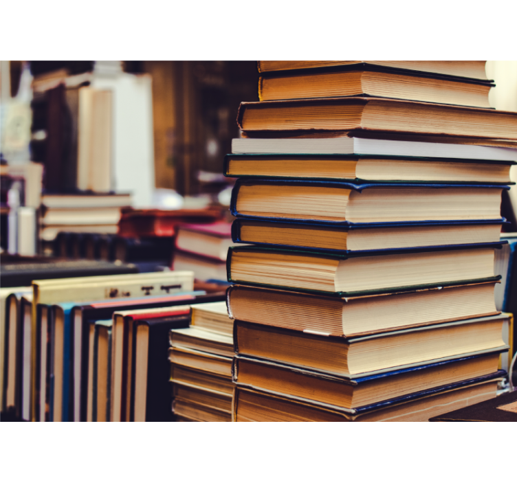 Fototapet landschap stacked literatuur collectie - TenStickers