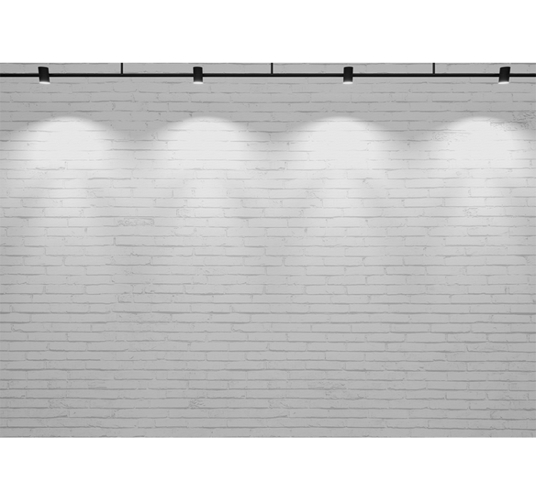 Fotobehang patronen witte baksteentextuur - TenStickers