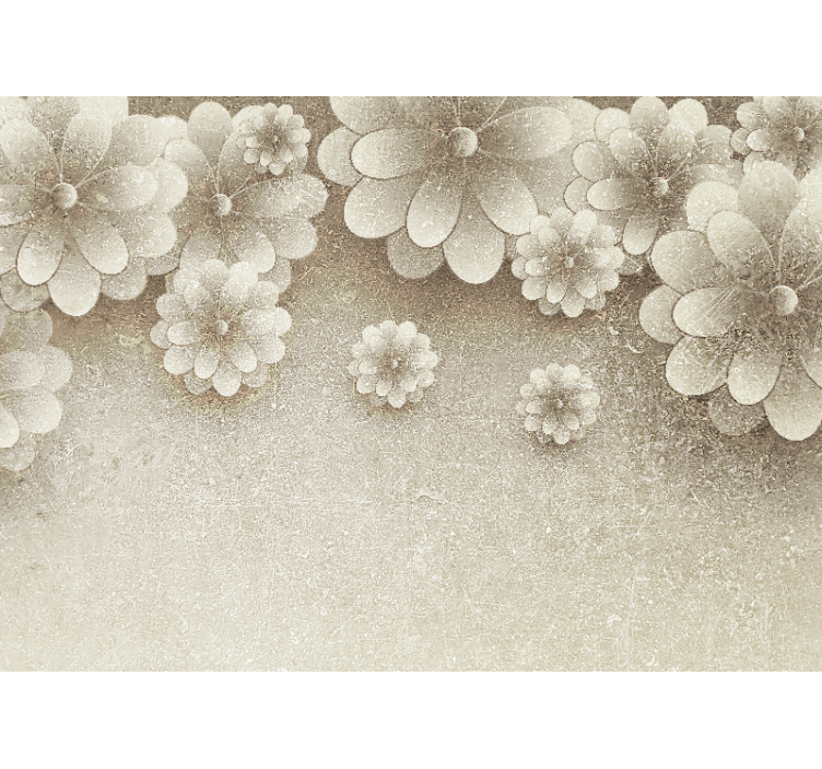 Bloemen foto behang elegante bloemenelementen - TenStickers