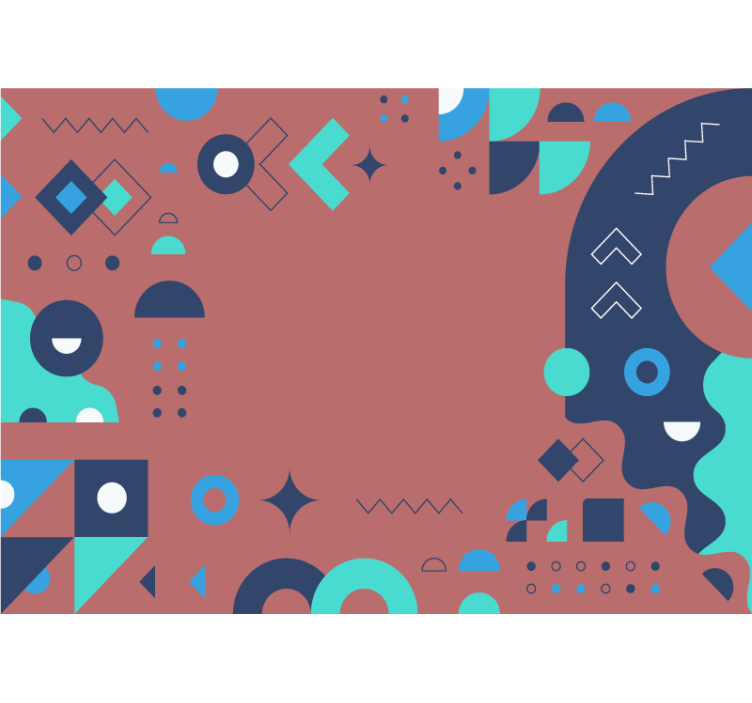 Abstract fotobehang geometrisch patroon compositie - TenStickers