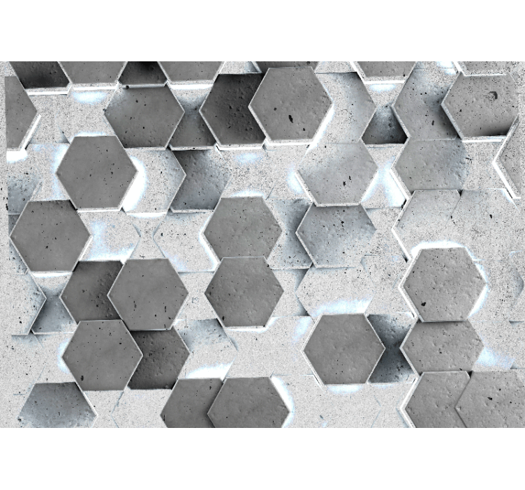 Fotobehang patronen hexagonaal betonpatroon - TenStickers