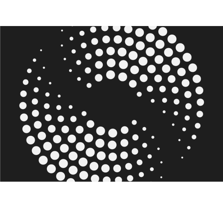 Dynamisch wit gestippeld ontwerp fototapet - TenStickers