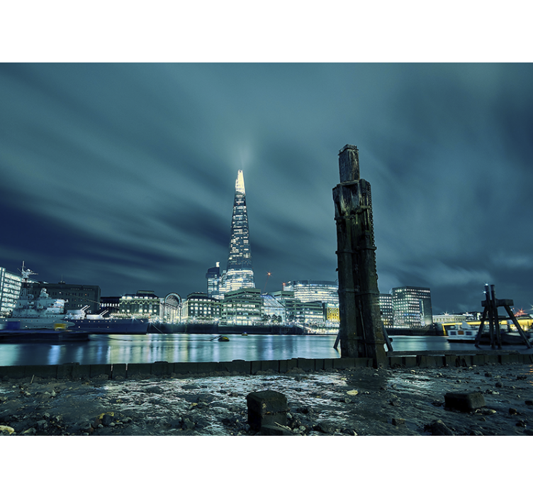 London fotobehang shard tower nacht - TenStickers