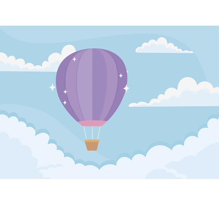 Fotobehang kinderkamer speelse luchtballonnen - TenStickers