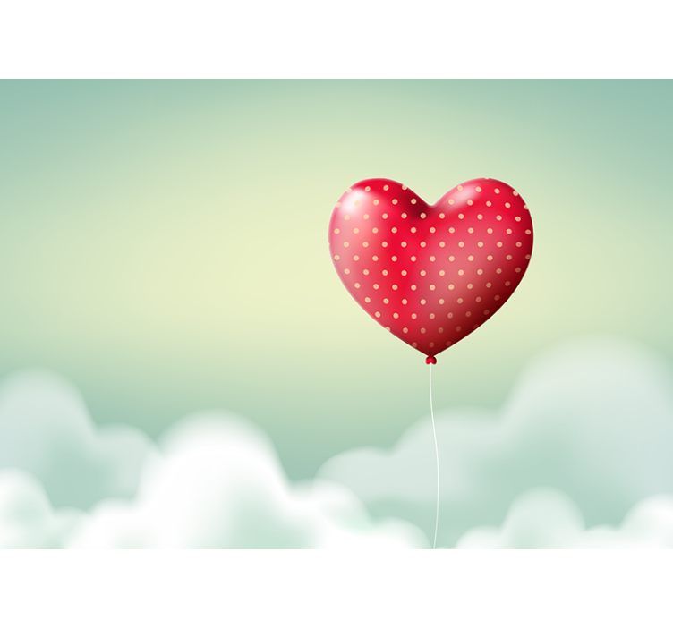 Foto behang liefde hart ballon - TenStickers