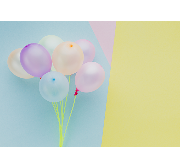 Fotobehang kinderkamer kleurrijke ballonarrangement - TenStickers