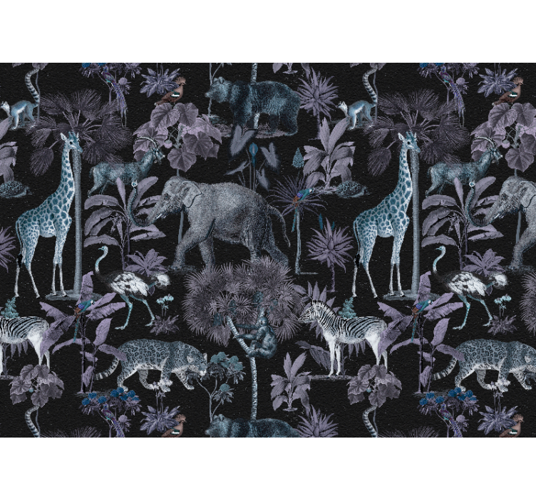 Foto behang dieren safari landschap - TenStickers