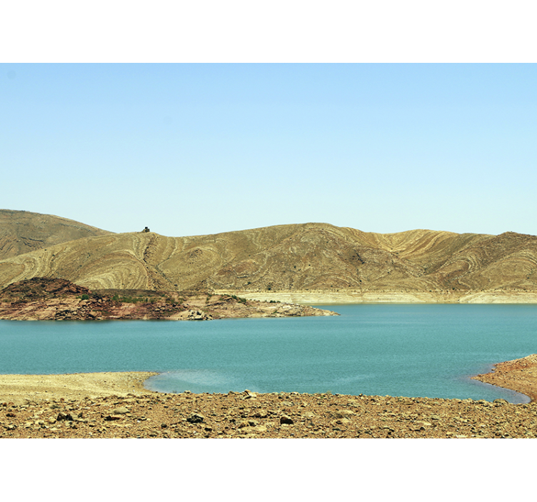 Fotobehang bergen serene bergmeer - TenStickers