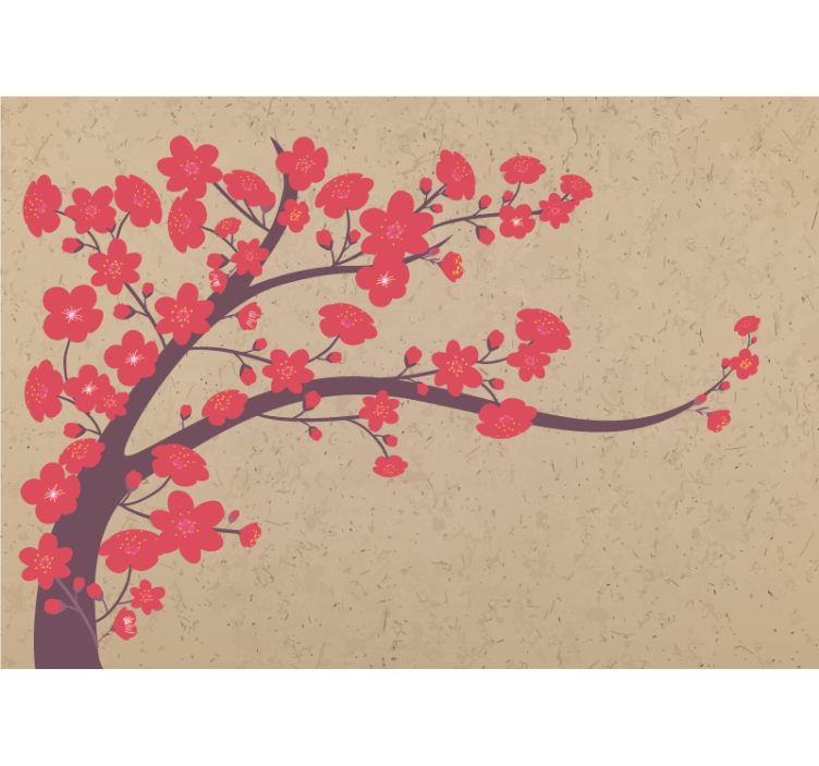 Bloemen foto behang sakura tak - TenStickers