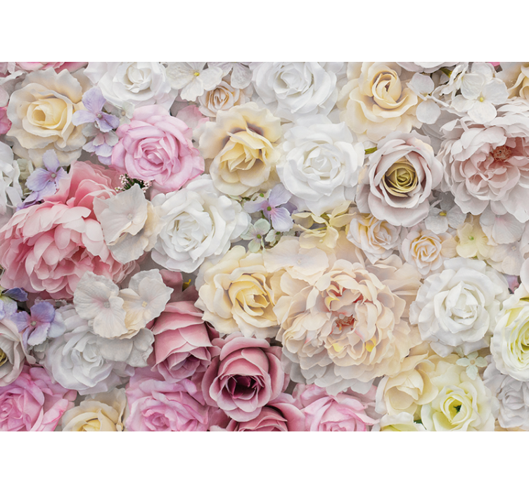 Bloemen foto behang elegante rozen compositie - TenStickers