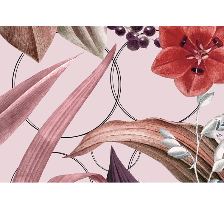 Bloemen foto behang met bloemenpatronen ontwerp - TenStickers