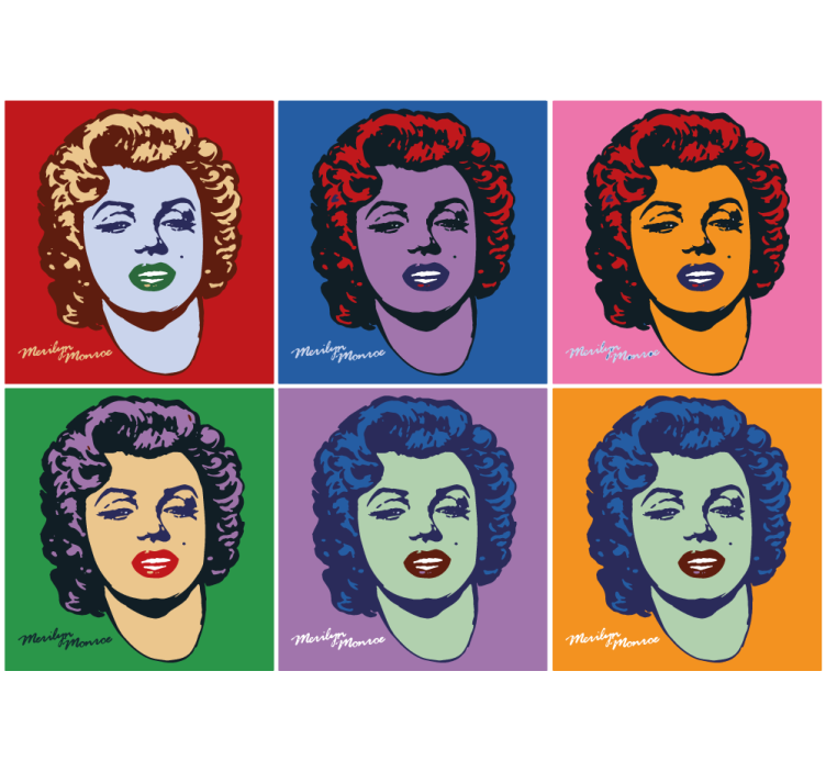 Fotobehang kunst pop art portretten - TenStickers