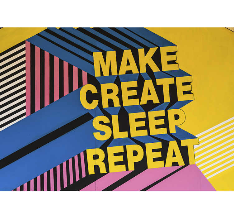 Fotobehang tekst creatief levensmotto - TenStickers