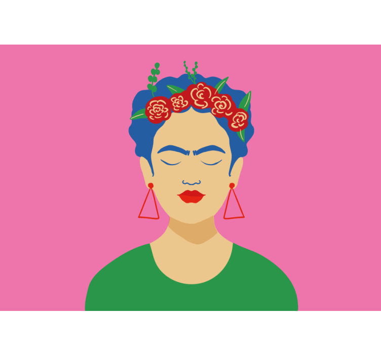 Fotobehang mensen frida kahlo portret - TenStickers
