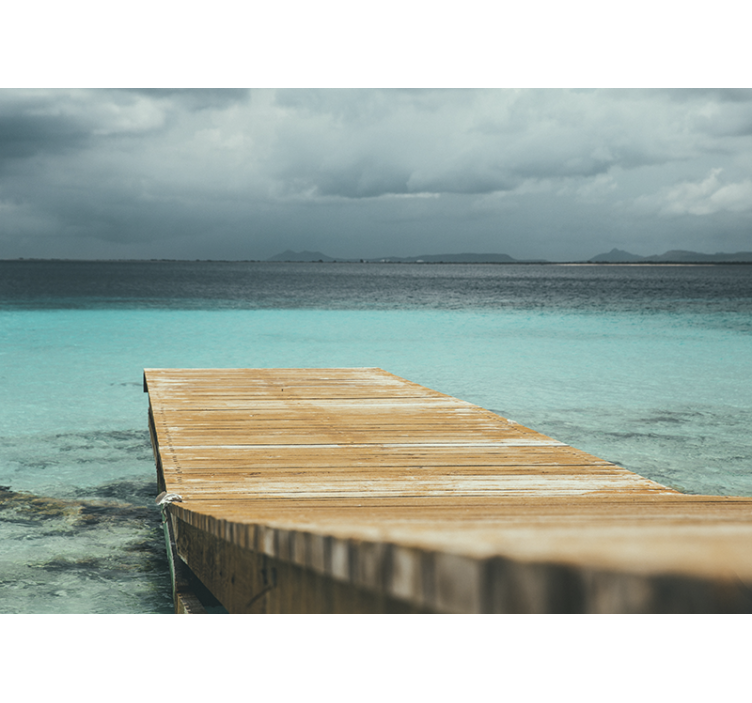 Fotobehang natuur serene zeedock - TenStickers