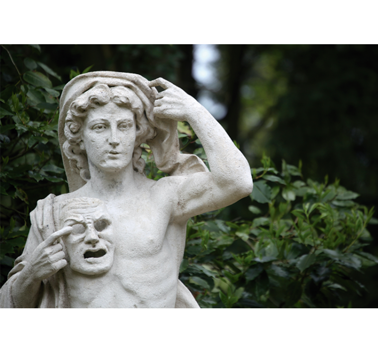 Fotobehang klassiek beeldhouwwerk display - TenStickers