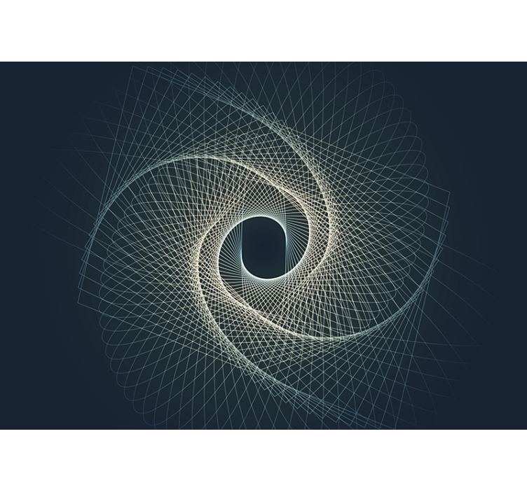 Abstract fotobehang spiralen geometrisch patroon - TenStickers