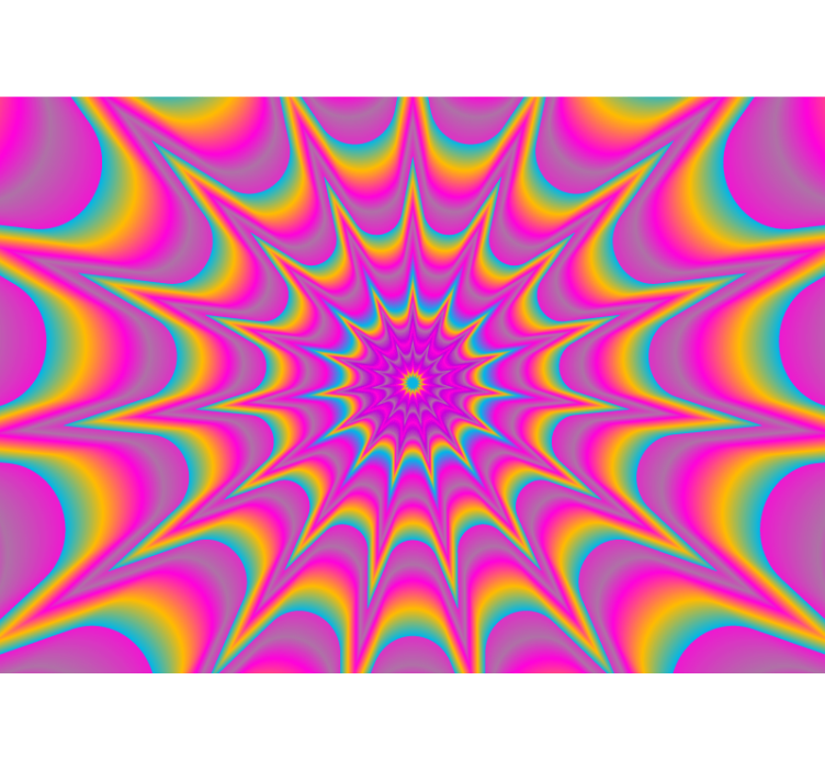 Abstract fotobehang hypnotisch stralend patroon - TenStickers