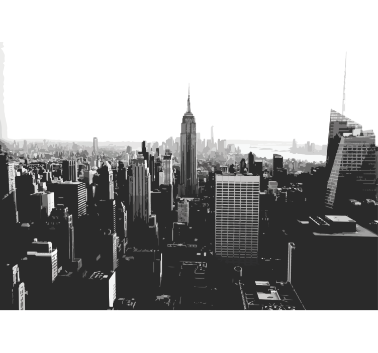 Fotobehang new york skyline met empire state - TenStickers