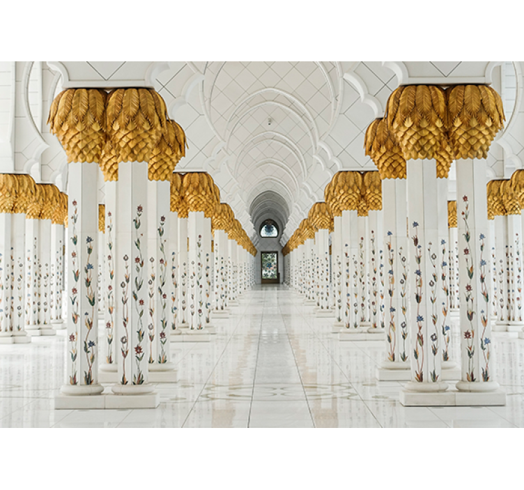 Foto behang afrikaans majestueuze kolom hal - TenStickers