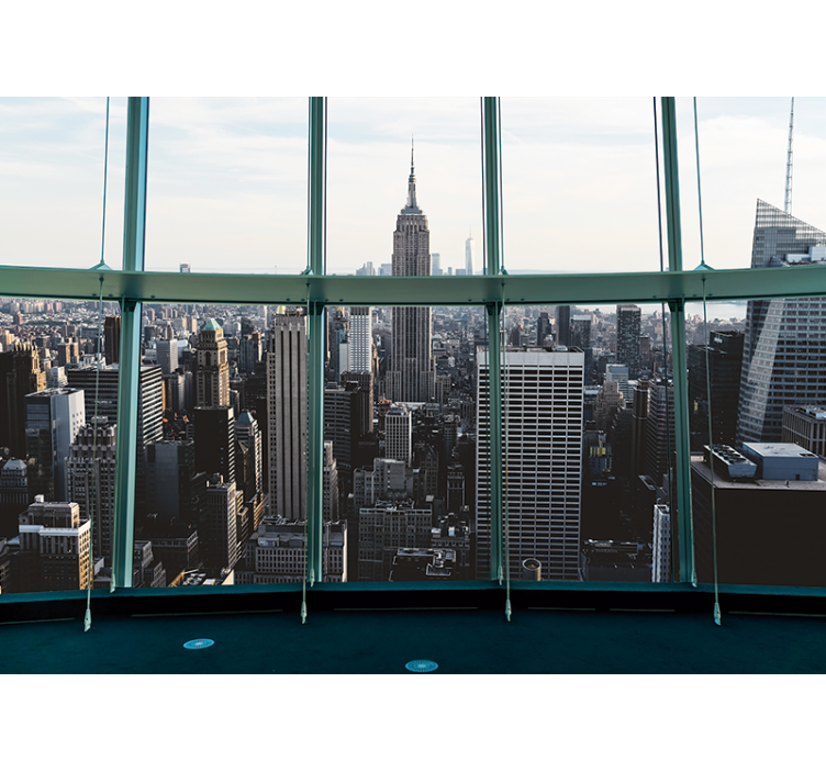 Fotobehang new york empire state stadse uitzicht - TenStickers